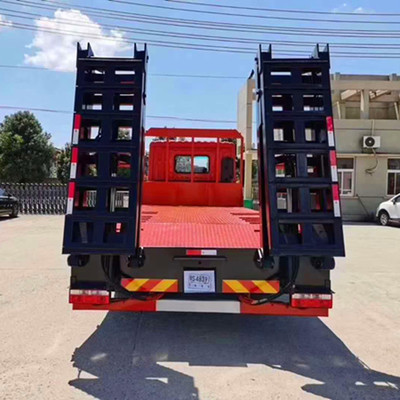 新款东风D9挖机平板运输车可拉18吨黄牌拖板车